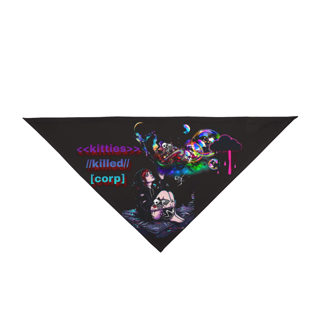 Cat Bandana — Neon Design "<<kitties>> //killed// [corp]"