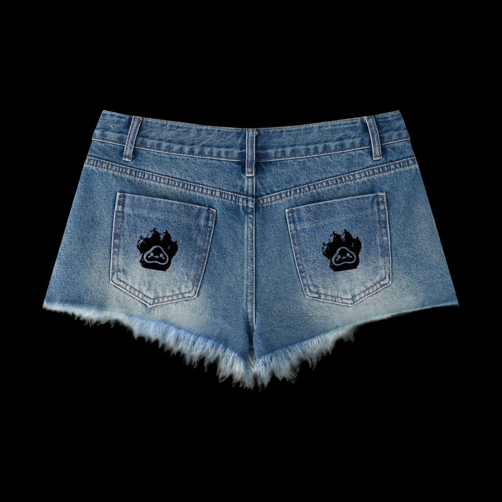 Kittie Killz Women's Vintage Wash Frayed Denim Shorts